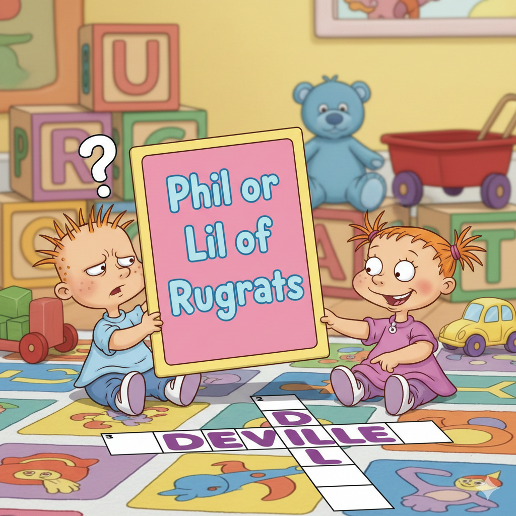 phil or lil of rugrats crossword