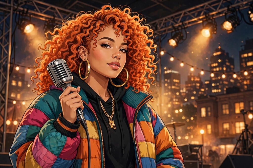 Ice Spice age 26 — the Bronx rapper performing on stage with her signature ginger curls