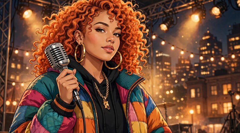 Ice Spice age 26 — the Bronx rapper performing on stage with her signature ginger curls
