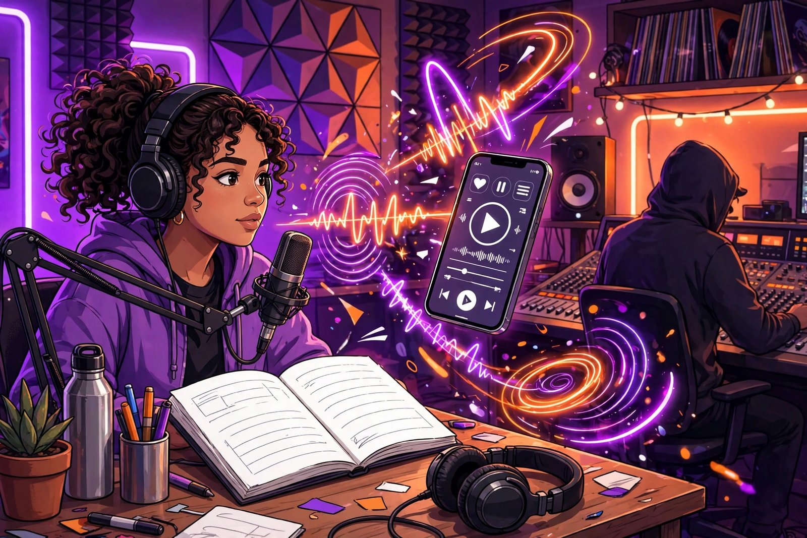 Ice Spice breakthrough — recording her viral hit Munch in a home music studio