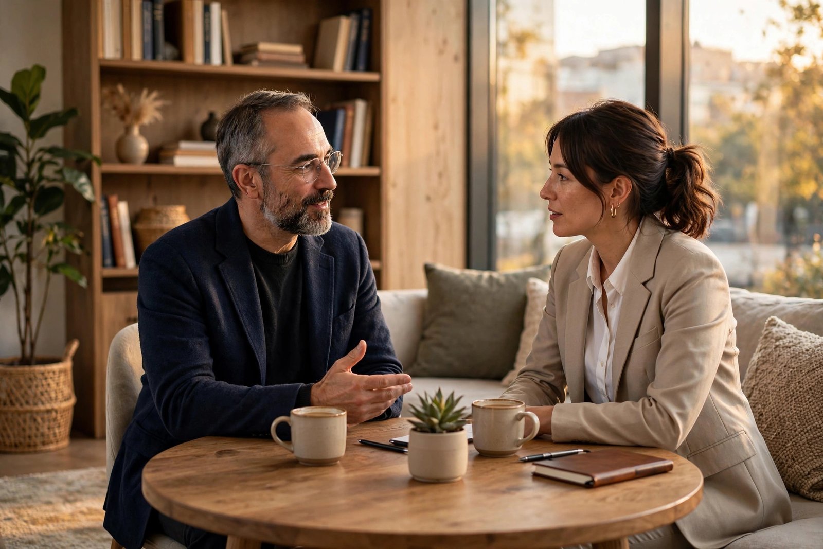 One-on-one executive coaching session for business leadership development