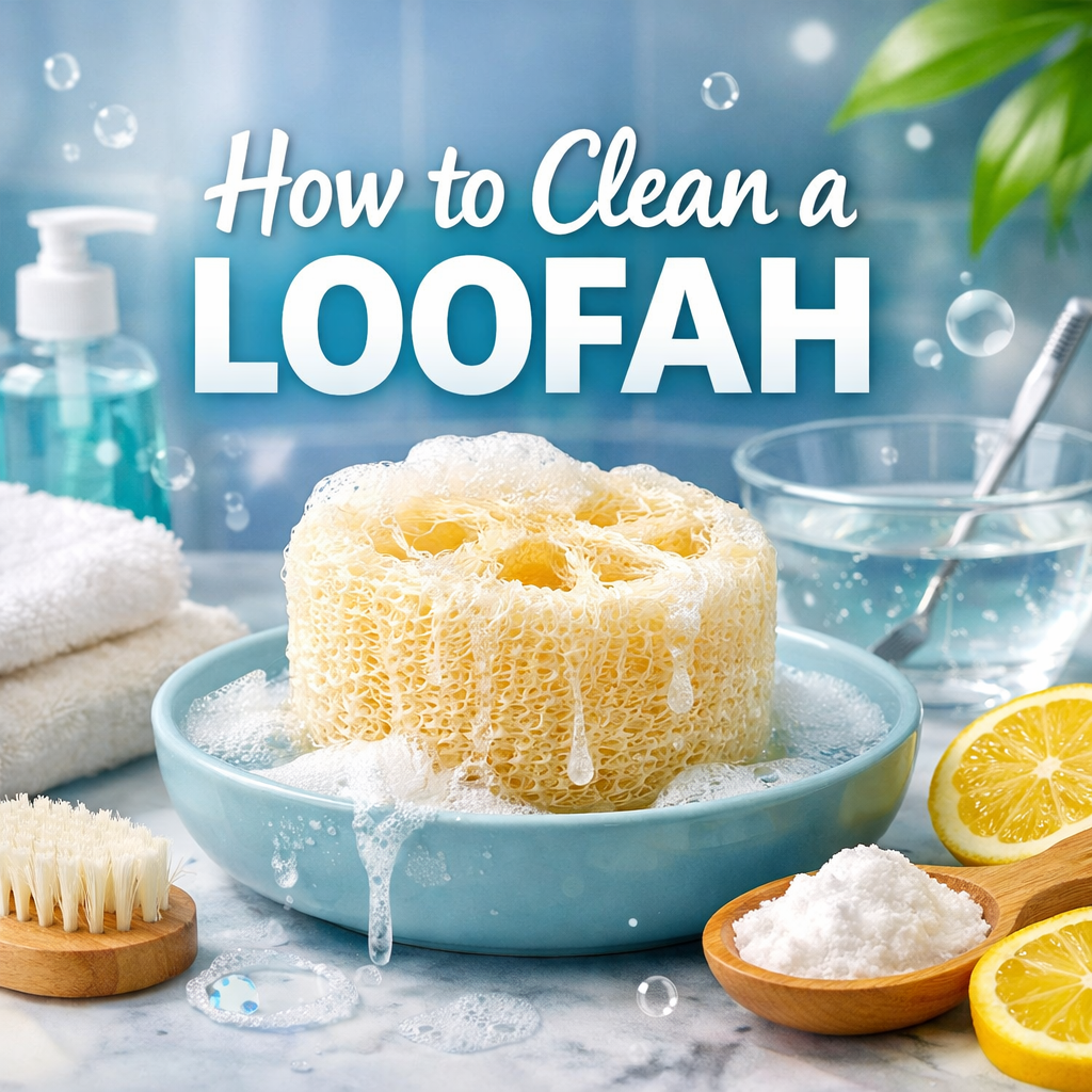 how to clean a loofah