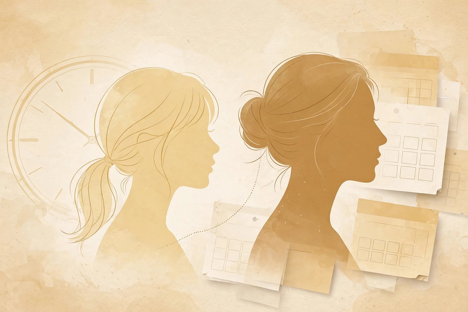 Illustration showing the evolution of Kris Jenner's face lift journey across the years