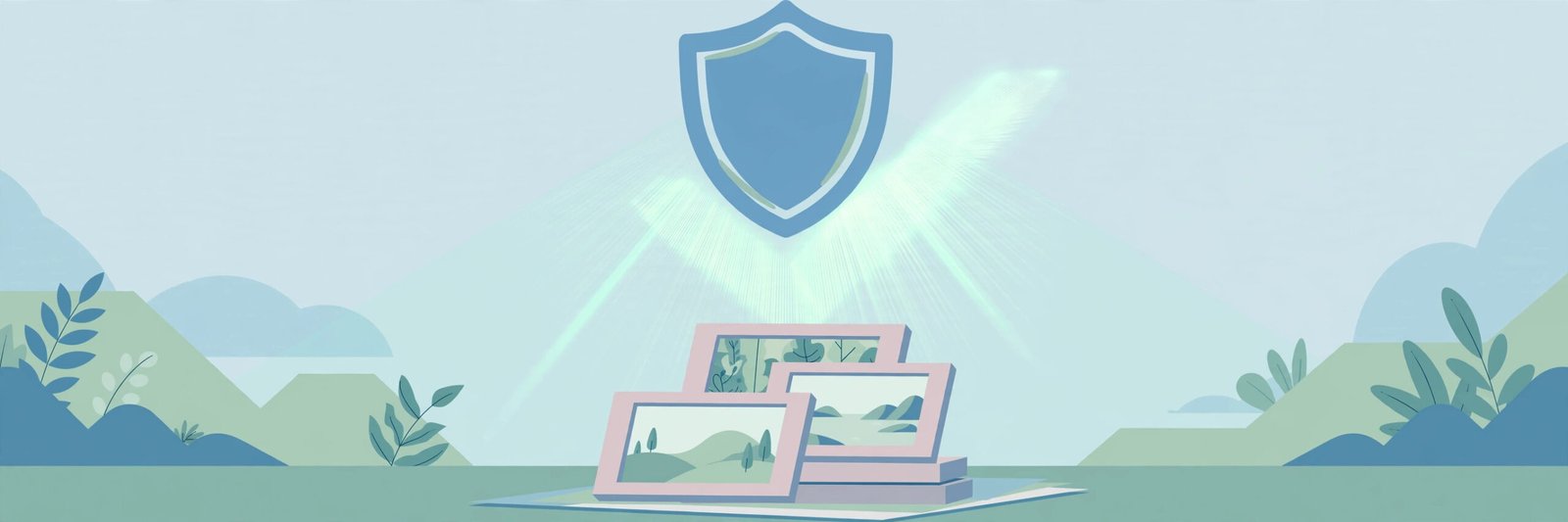 Designer verifying image license terms before republishing a found photo