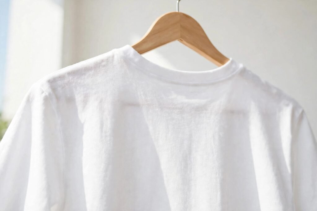 Clean white shirt after deodorant stain removal