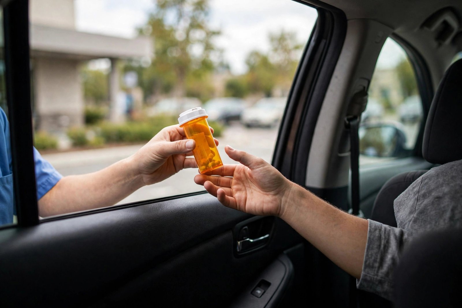Drive-through prescription pickup at Meijer Pharmacy