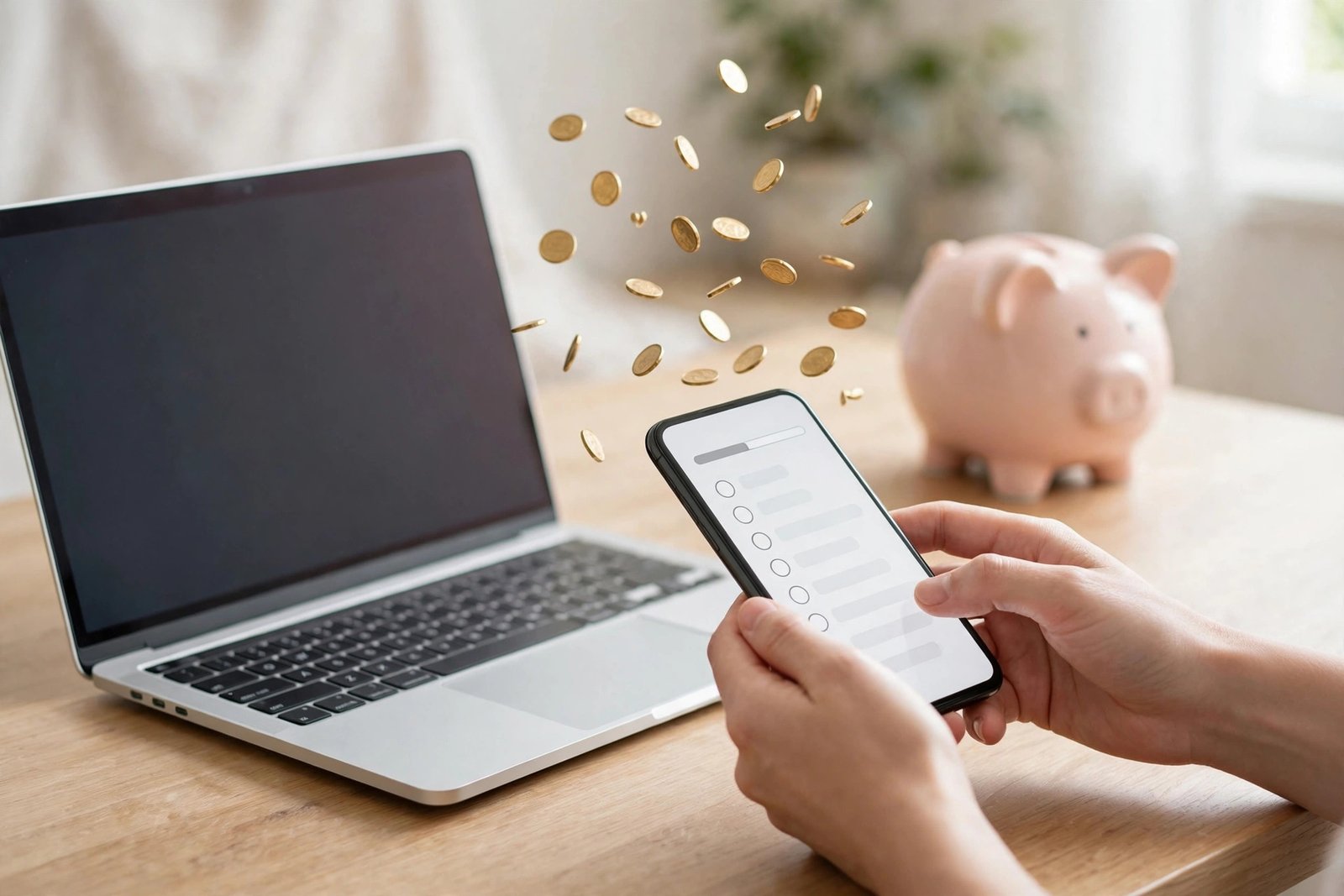 Completing online surveys and micro-tasks to earn money on Money6x.com